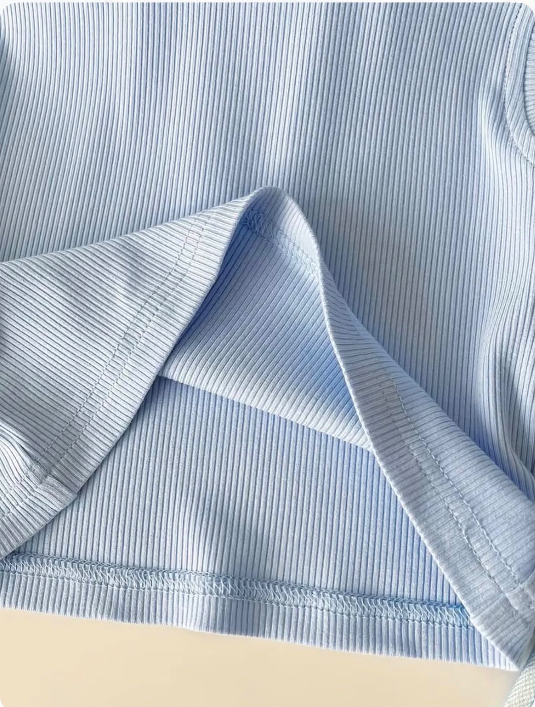 Sky Blue Gingham Kids Co-Ord Set with Matching Bag | GENZIKIDS